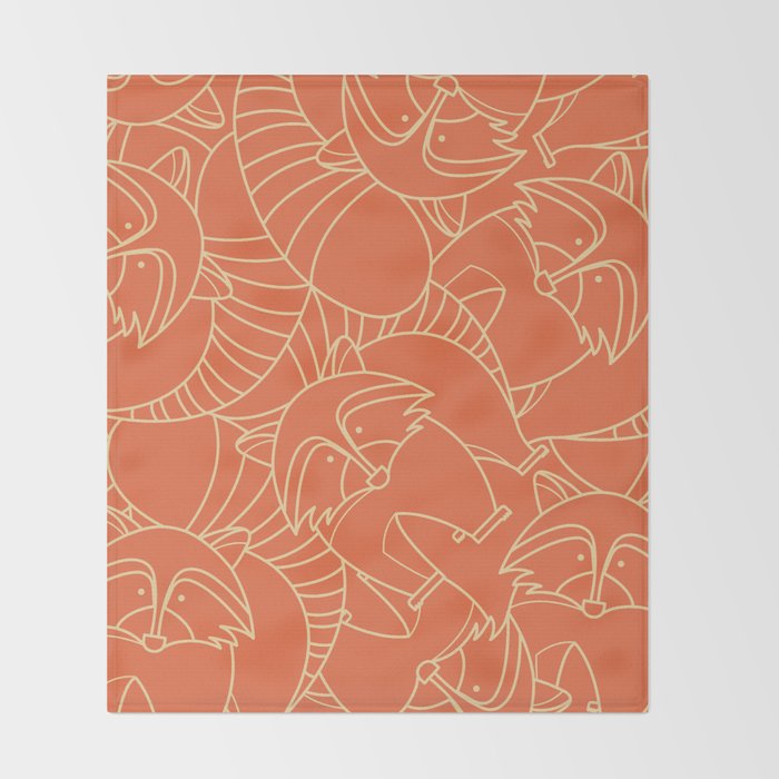 Minimalist Raccoon Throw Blanket Gallery Image 2