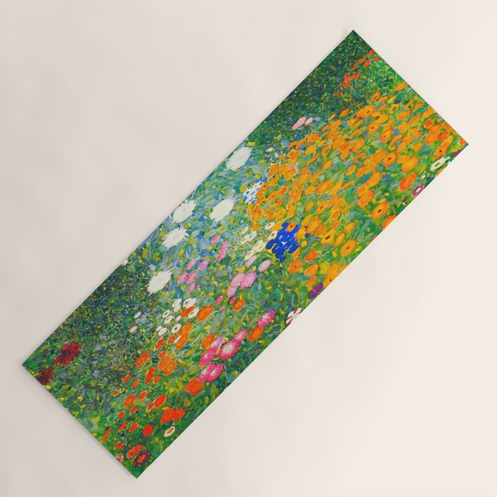 Gustav Klimt Flower Garden Yoga Mat Gallery Image 1