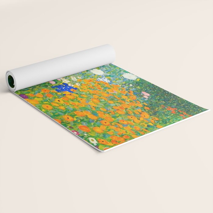 Gustav Klimt Flower Garden Yoga Mat Gallery Image 2