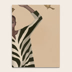 Woman with Birds and Zebra Pattern Dress Notebook Gallery Image 4