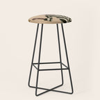 Woman with Birds and Zebra Pattern Dress Stool Gallery Image 1