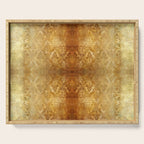AGED GOLDEN DAMASK Shabby Chic  Serving Tray Gallery Image 1