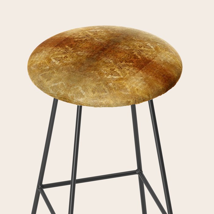AGED GOLDEN DAMASK Shabby Chic  Stool Gallery Image 2