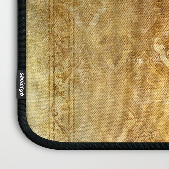 AGED GOLDEN DAMASK Shabby Chic  Laptop Sleeve Gallery Image 3