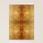 AGED GOLDEN DAMASK Shabby Chic  Stationery Card Gallery Image 2