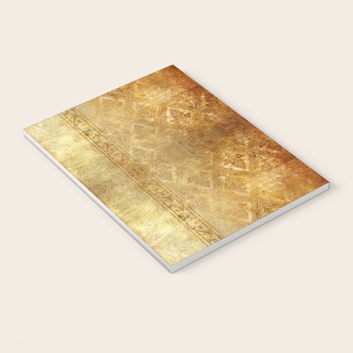 AGED GOLDEN DAMASK Shabby Chic  Notebook Gallery Image 3