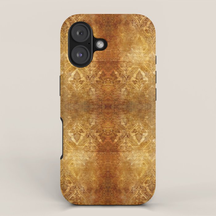 AGED GOLDEN DAMASK Shabby Chic  iPhone Case Gallery Image 1