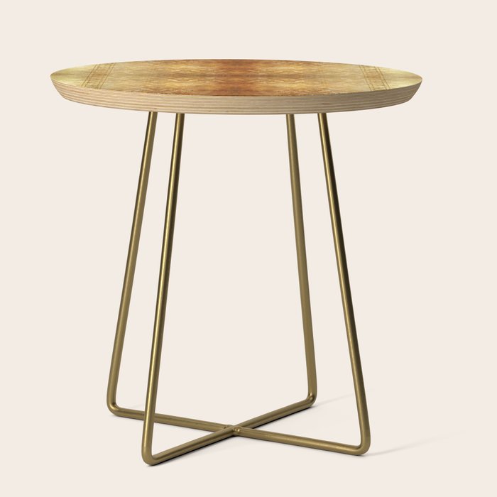 AGED GOLDEN DAMASK Shabby Chic  Side Table Gallery Image 1
