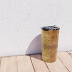 AGED GOLDEN DAMASK Shabby Chic  Travel Mug Gallery Image 4