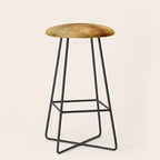 AGED GOLDEN DAMASK Shabby Chic  Stool Gallery Image 1