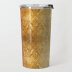 AGED GOLDEN DAMASK Shabby Chic  Travel Mug Gallery Image 2
