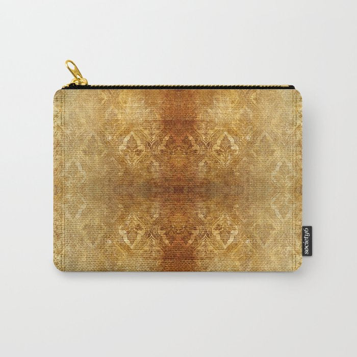 AGED GOLDEN DAMASK Shabby Chic  Carry All Pouch Gallery Image 1