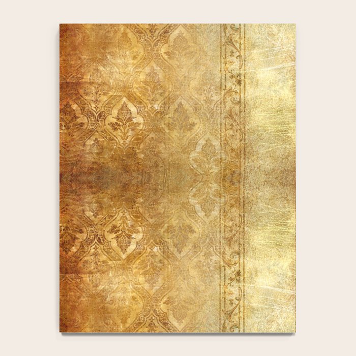 AGED GOLDEN DAMASK Shabby Chic  Notebook Gallery Image 4