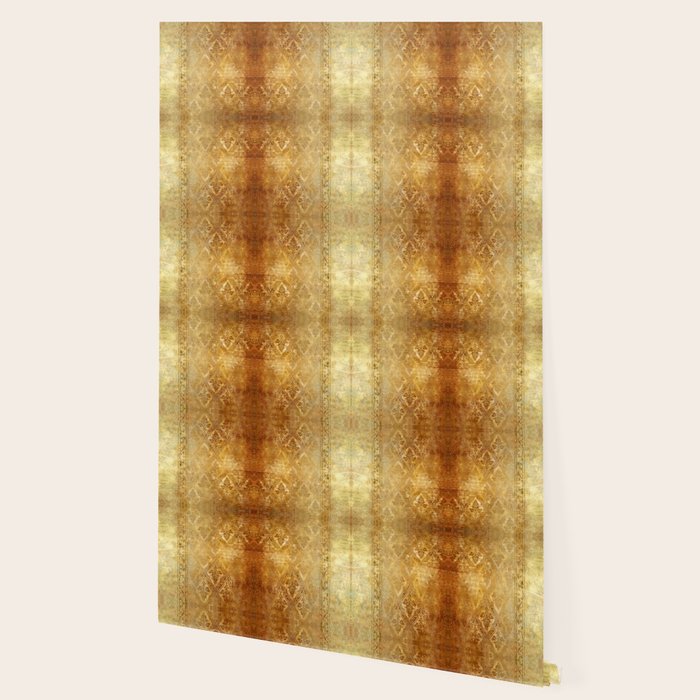AGED GOLDEN DAMASK Shabby Chic  Wallpaper Gallery Image 2