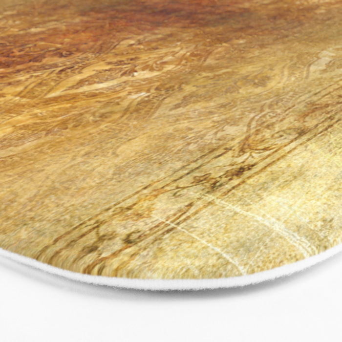 AGED GOLDEN DAMASK Shabby Chic  Bath Mat Gallery Image 3