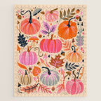 Pumpkin Confetti - Rainbow on Cream Jigsaw Puzzle Gallery Image 1