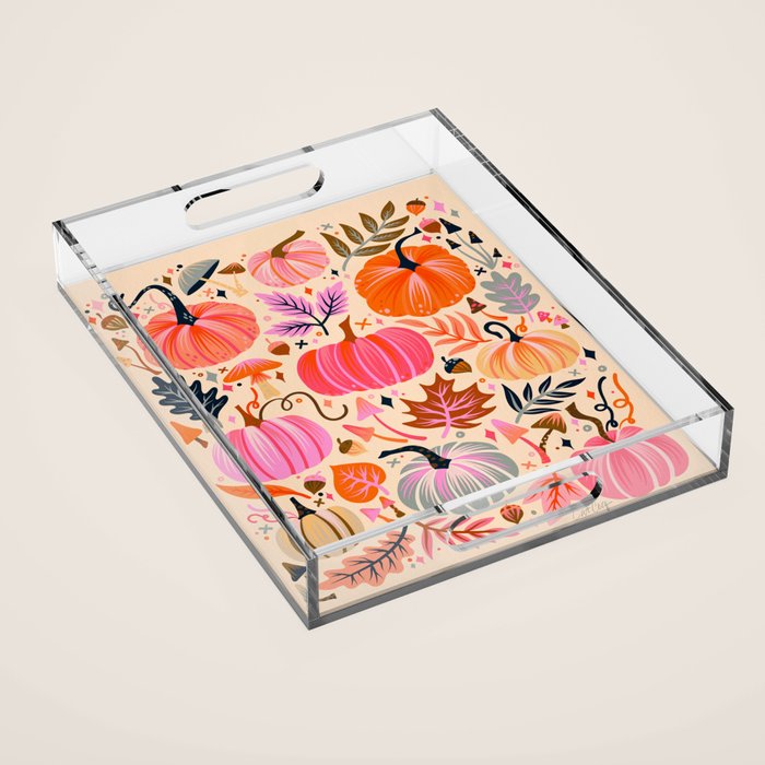 Pumpkin Confetti - Rainbow on Cream Acrylic Tray Gallery Image 1