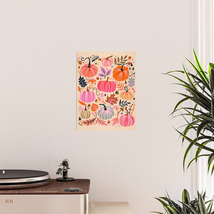 Pumpkin Confetti - Rainbow on Cream Poster Gallery Image 2