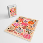 Pumpkin Confetti - Rainbow on Cream Jigsaw Puzzle Gallery Image 2