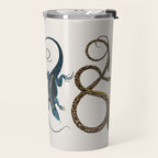 Albertus Seba Snakes And Lizards Blue Travel Mug Gallery Image 2