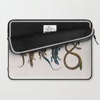 Albertus Seba Snakes And Lizards Blue Laptop Sleeve Gallery Image 2