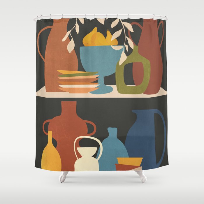 Serenade of Shapes 1 Shower Curtain Gallery Image 1