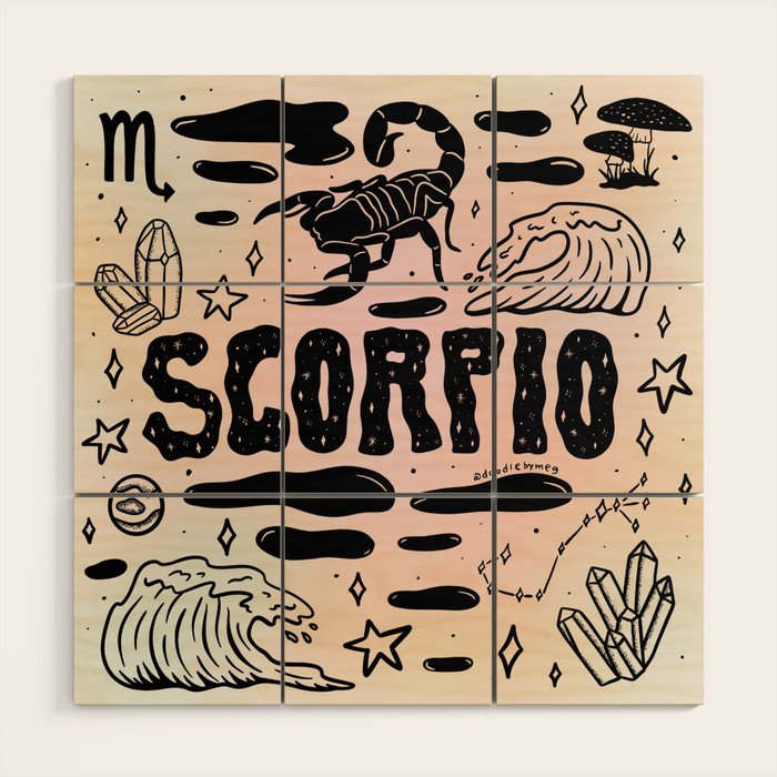 Celestial Scorpio Wood Wall Art Gallery Image 1