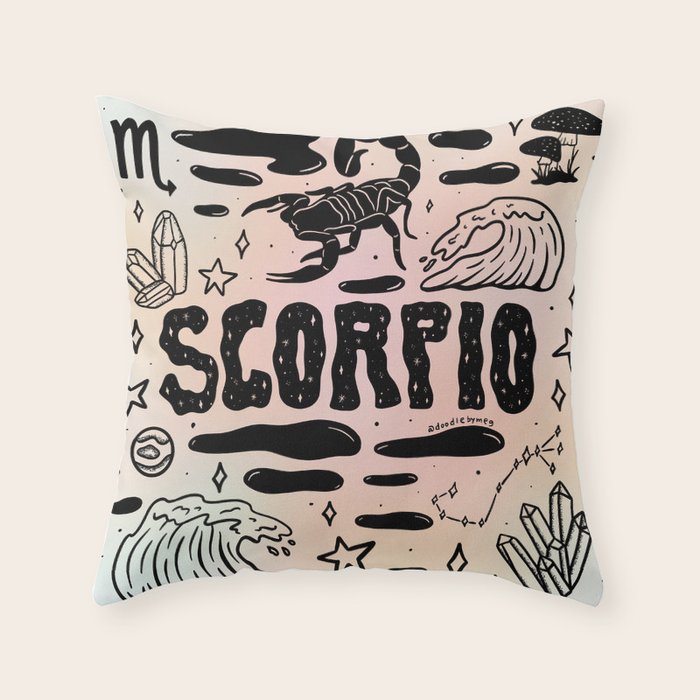Celestial Scorpio Throw Pillow Gallery Image 1