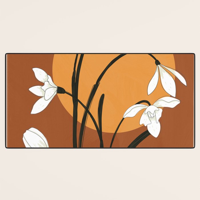 Beautiful Snowdrop Flowers 2 Desk Mat Gallery Image 3