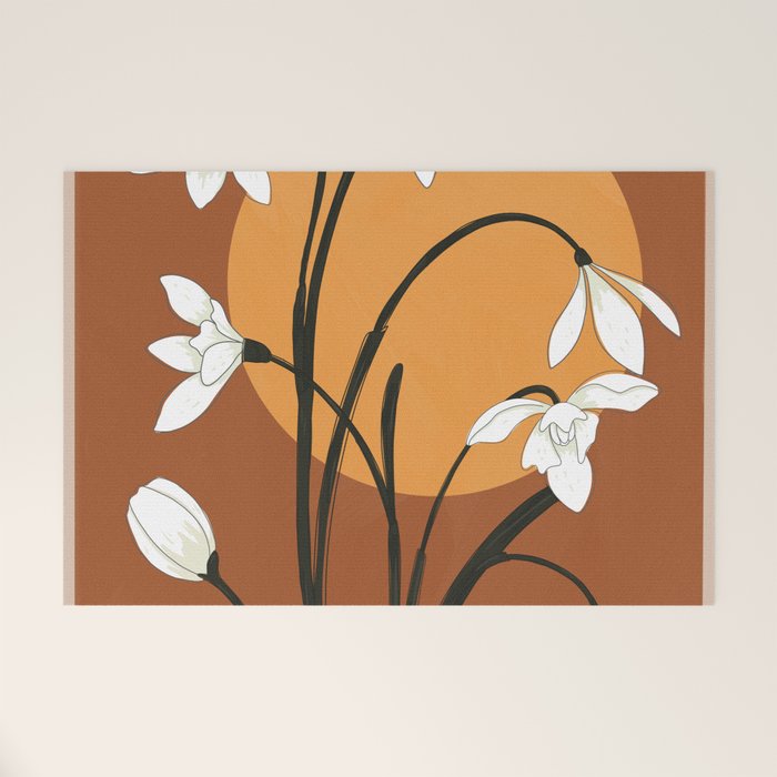 Beautiful Snowdrop Flowers 2 Welcome Mat Gallery Image 1