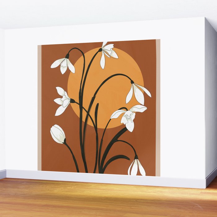 Beautiful Snowdrop Flowers 2 Wall Mural Gallery Image 2
