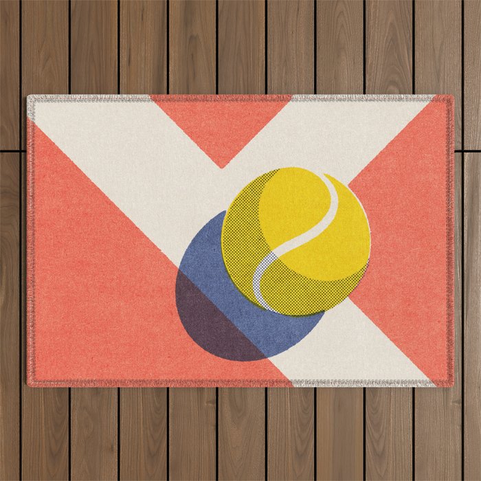 BALLS / Tennis - clay court I Outdoor Rug Gallery Image 1
