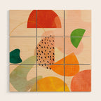 modern art abstract shapes play 1 Wood Wall Art Gallery Image 1
