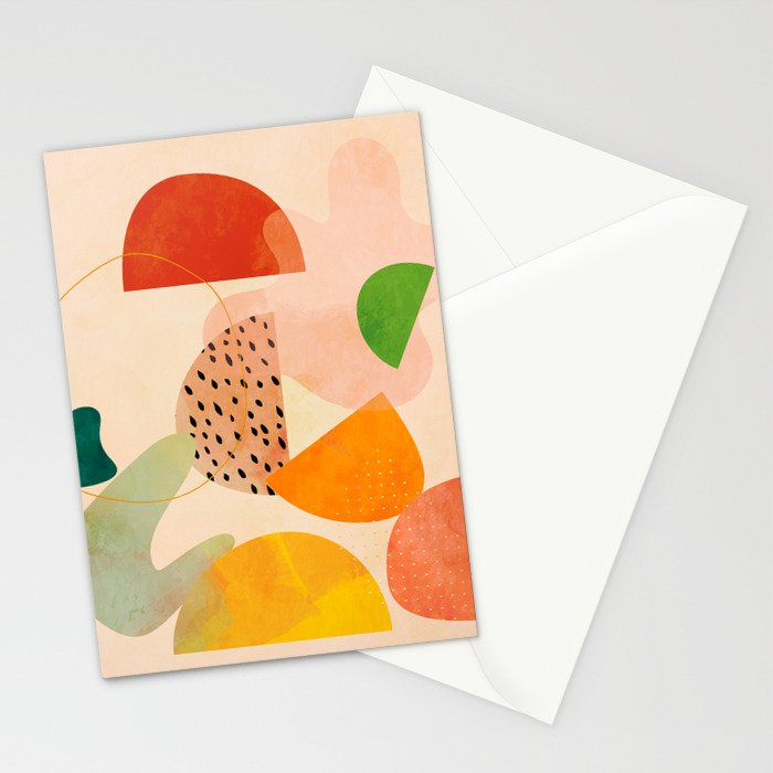modern art abstract shapes play 1 Stationery Card Gallery Image 2