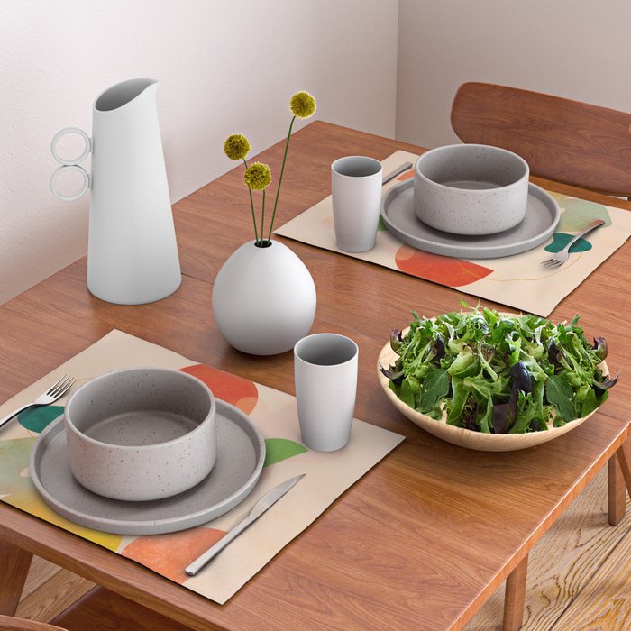 modern art abstract shapes play 1 Placemat Gallery Image 2