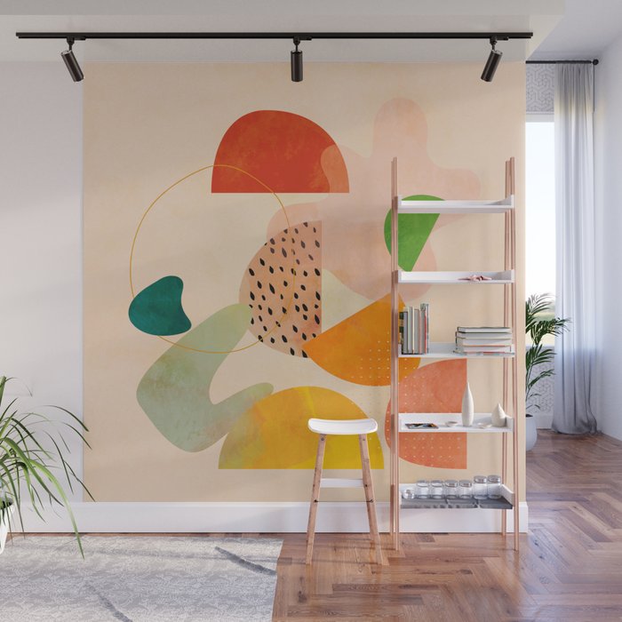 modern art abstract shapes play 1 Wall Mural Gallery Image 1