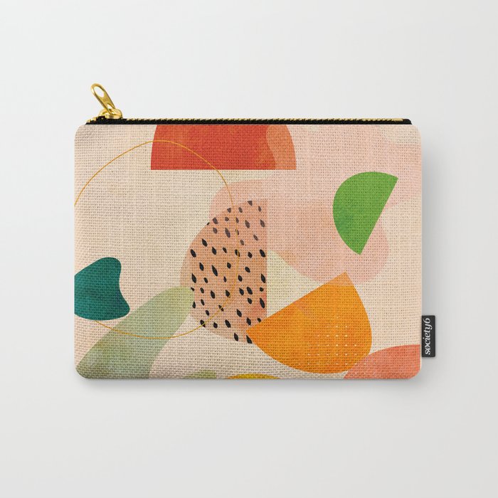 modern art abstract shapes play 1 Carry All Pouch Gallery Image 1