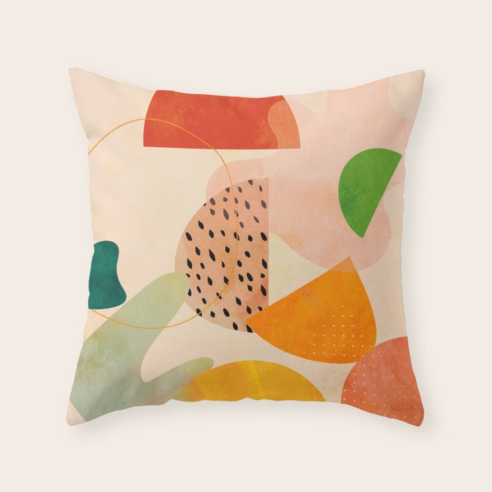 modern art abstract shapes play 1 Throw Pillow Gallery Image 6