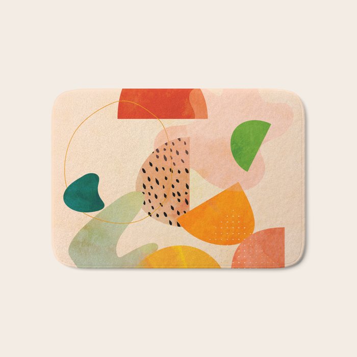 modern art abstract shapes play 1 Bath Mat Gallery Image 1