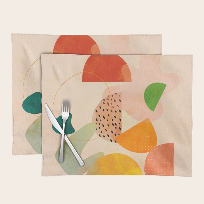modern art abstract shapes play 1 Placemat Gallery Image 1