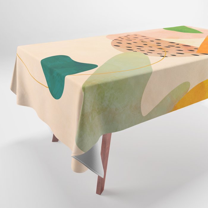 modern art abstract shapes play 1 Tablecloth Gallery Image 1