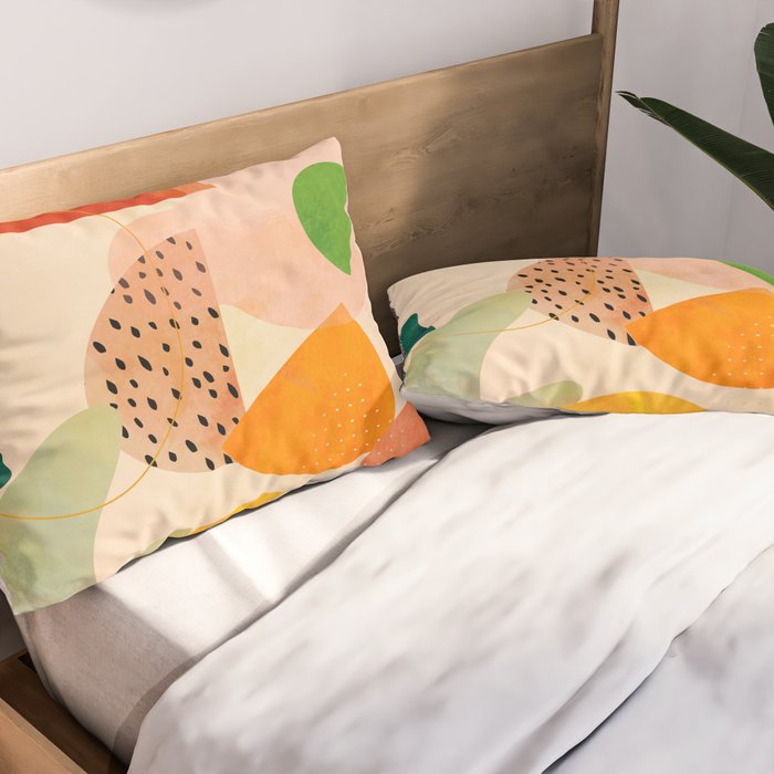modern art abstract shapes play 1 Pillow Sham Gallery Image 2