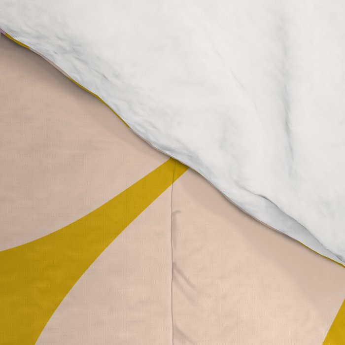 Big Daisy - Groovy Flower - Yellow, Pink and Off-white Comforter Gallery Image 4