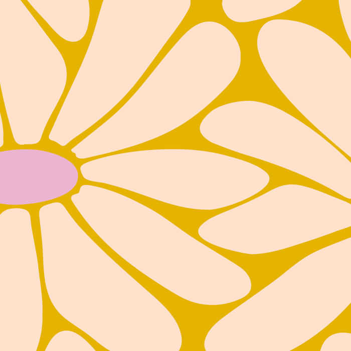 Big Daisy - Groovy Flower - Yellow, Pink and Off-white Coffee Mug Gallery Image 2