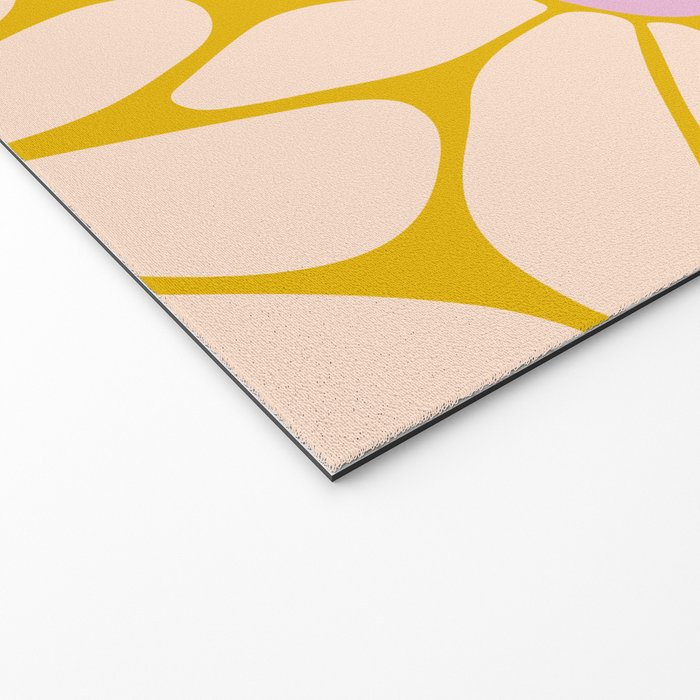Big Daisy - Groovy Flower - Yellow, Pink and Off-white Welcome Mat Gallery Image 2