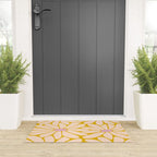 Big Daisy - Groovy Flower - Yellow, Pink and Off-white Welcome Mat Gallery Image 3