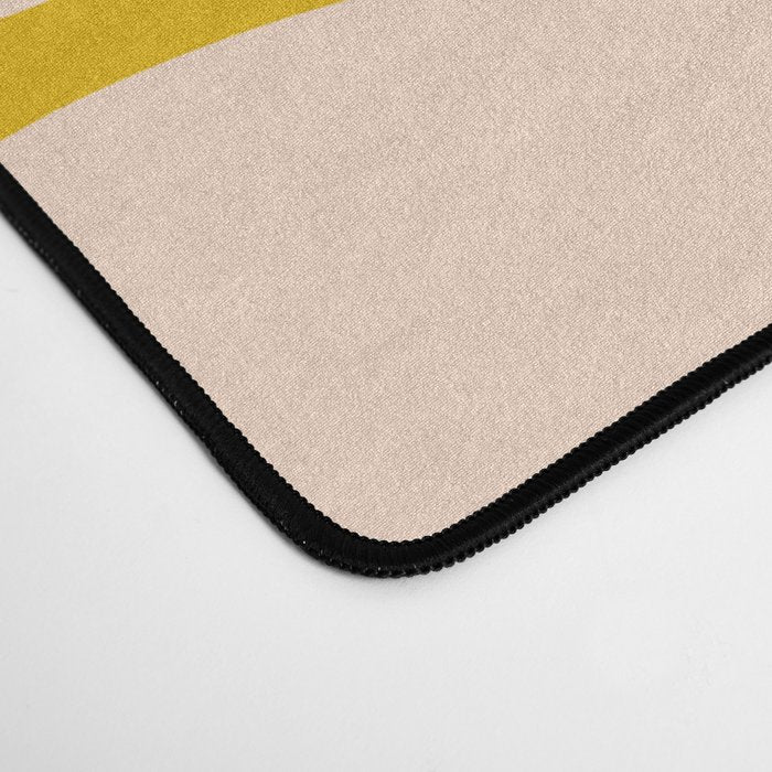 Big Daisy - Groovy Flower - Yellow, Pink and Off-white Desk Mat Gallery Image 4