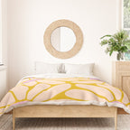 Big Daisy - Groovy Flower - Yellow, Pink and Off-white Duvet Cover Gallery Image 3