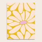 Big Daisy - Groovy Flower - Yellow, Pink and Off-white Notebook Gallery Image 4