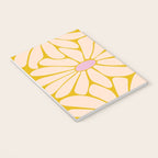 Big Daisy - Groovy Flower - Yellow, Pink and Off-white Notebook Gallery Image 3